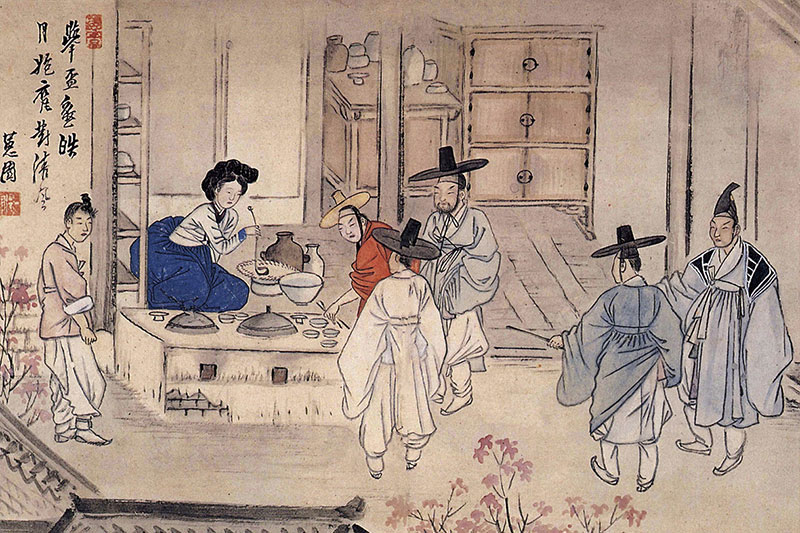 신윤복 주사거배(酒肆擧盃)로 알아보는 한국 전통술 문화
