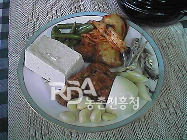 청국장찌개 식재료