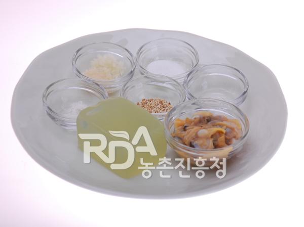 우무묵무침 식재료