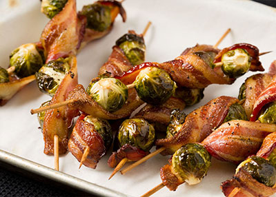 Bacon-Brussels Sprout Skewers