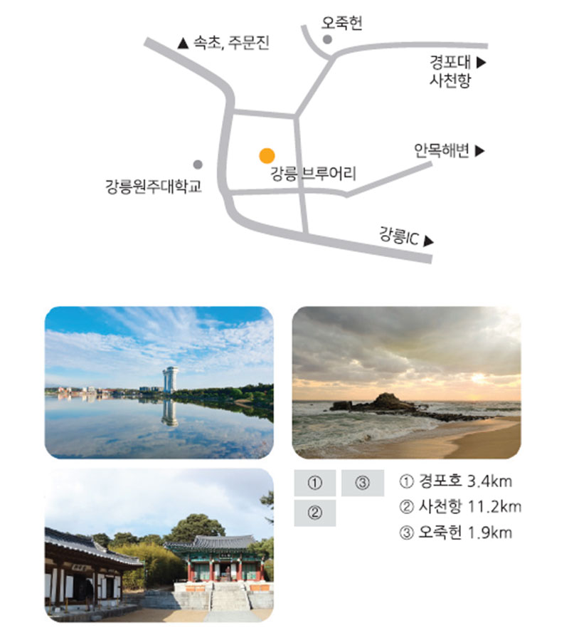강릉 브루어리 Gangneung Brewery 주변 관광지 지도