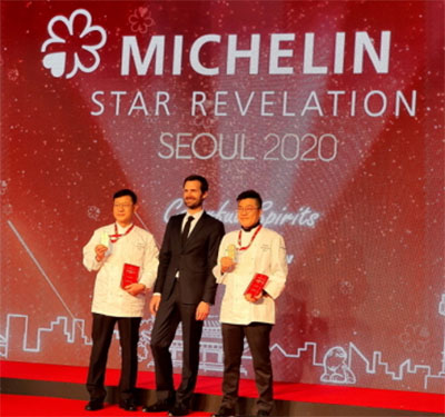 ‘미쉐린 가이드 서울 2020’ 3 Stars chef 라연 김성일(Kim, Seong-Il / LA YEON), 가온 김병진(Kim, Byeong-Jin / GAON)