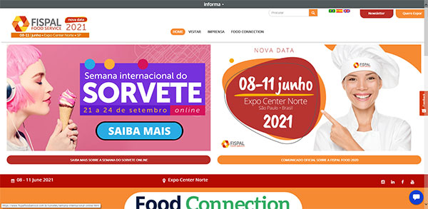 브라질 상파울루 식품 서비스 박람회 (FISPAL Food Service) 홈페이지