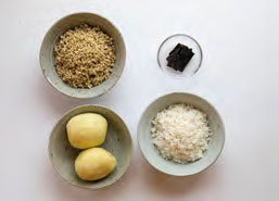 감자보리밥 식재료