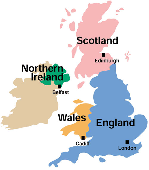 그레이트 브리튼(Great Britain) 잉글랜드(England) 지도